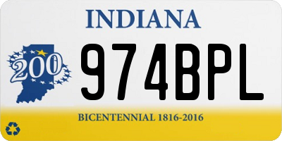 IN license plate 974BPL