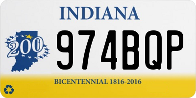 IN license plate 974BQP