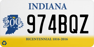 IN license plate 974BQZ