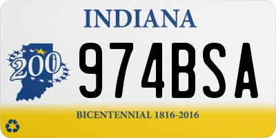 IN license plate 974BSA