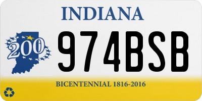 IN license plate 974BSB