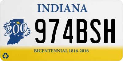 IN license plate 974BSH