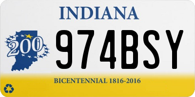 IN license plate 974BSY