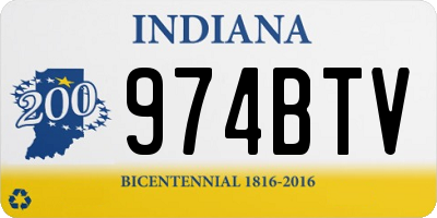 IN license plate 974BTV