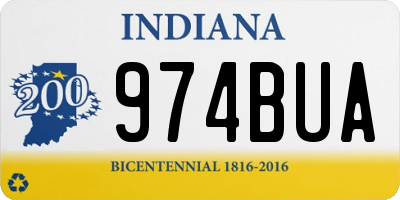 IN license plate 974BUA