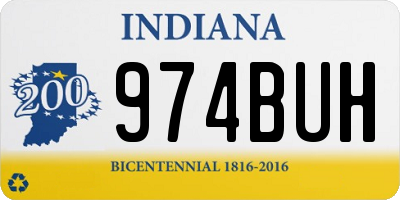 IN license plate 974BUH