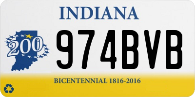 IN license plate 974BVB