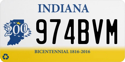 IN license plate 974BVM
