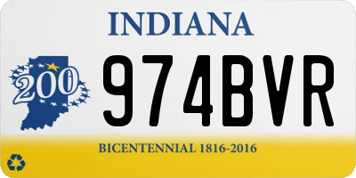 IN license plate 974BVR