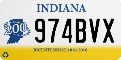 IN license plate 974BVX