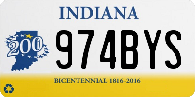IN license plate 974BYS