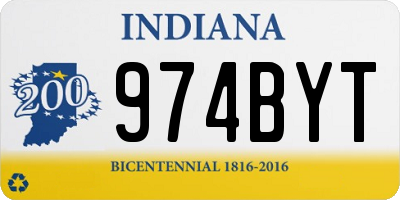 IN license plate 974BYT