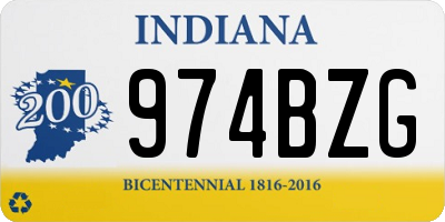 IN license plate 974BZG