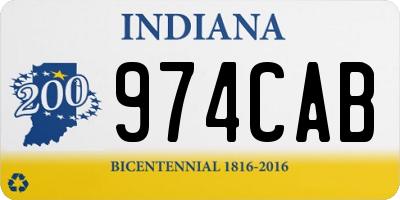IN license plate 974CAB