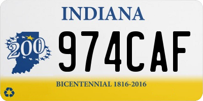 IN license plate 974CAF