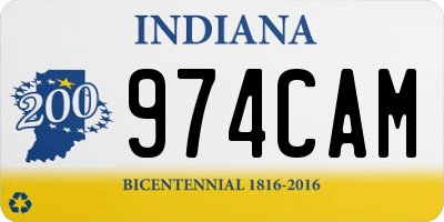 IN license plate 974CAM