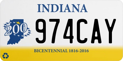 IN license plate 974CAY