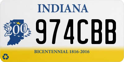 IN license plate 974CBB