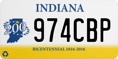 IN license plate 974CBP