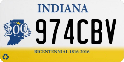 IN license plate 974CBV