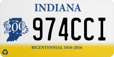 IN license plate 974CCI