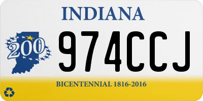 IN license plate 974CCJ