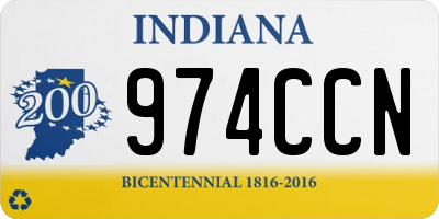 IN license plate 974CCN