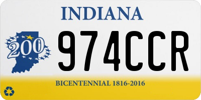 IN license plate 974CCR