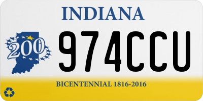 IN license plate 974CCU