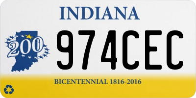 IN license plate 974CEC