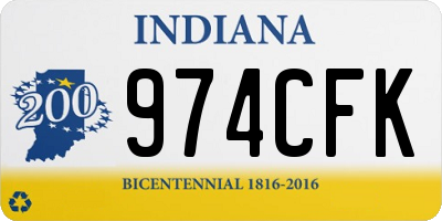IN license plate 974CFK