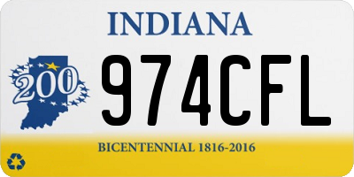 IN license plate 974CFL