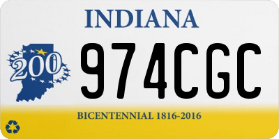 IN license plate 974CGC