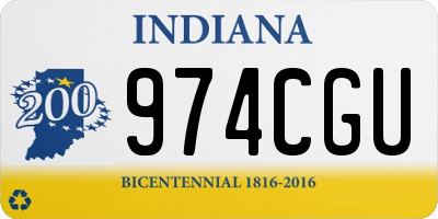 IN license plate 974CGU
