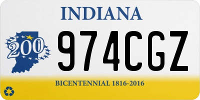 IN license plate 974CGZ
