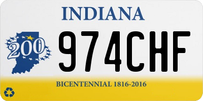 IN license plate 974CHF
