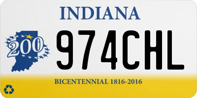 IN license plate 974CHL