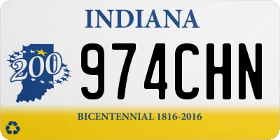 IN license plate 974CHN