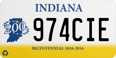 IN license plate 974CIE