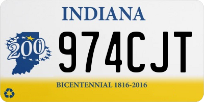 IN license plate 974CJT