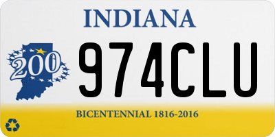 IN license plate 974CLU