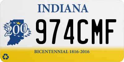 IN license plate 974CMF