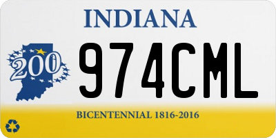 IN license plate 974CML