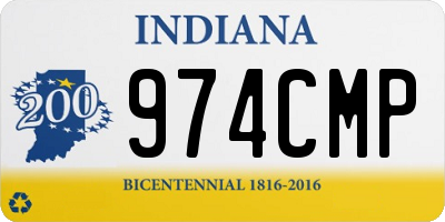 IN license plate 974CMP