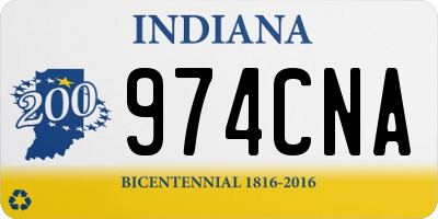 IN license plate 974CNA