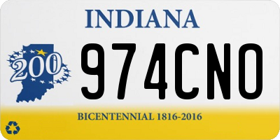IN license plate 974CNO