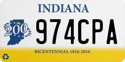 IN license plate 974CPA
