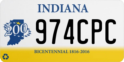 IN license plate 974CPC