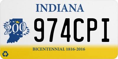 IN license plate 974CPI