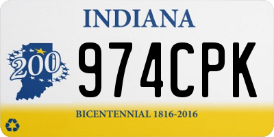 IN license plate 974CPK